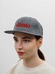 Бейсболка HOOD арт. 100-MWL005-GA003-HW Atlanta III (серый / красный)